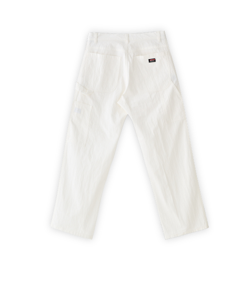 002 Washed capenter pants in loose fit white