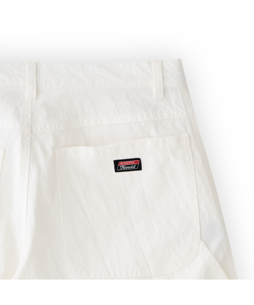 002 Washed capenter pants in loose fit white