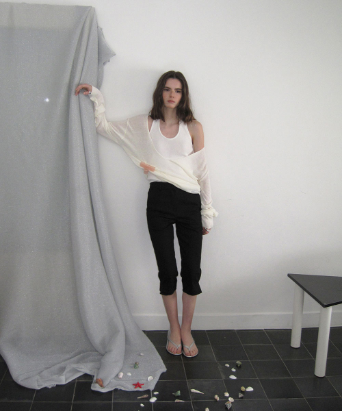 Pento summer deep v-neck knit - Ivory