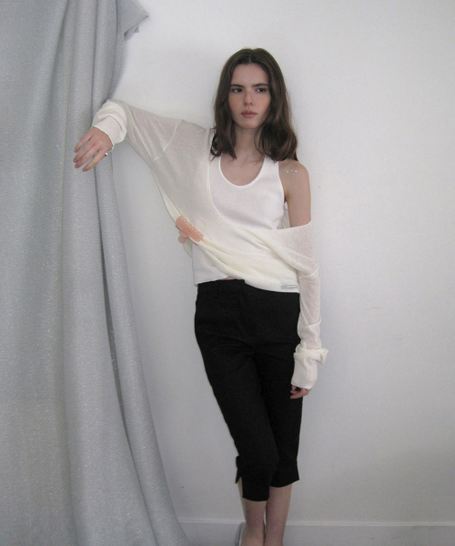 Pento summer deep v-neck knit - Ivory