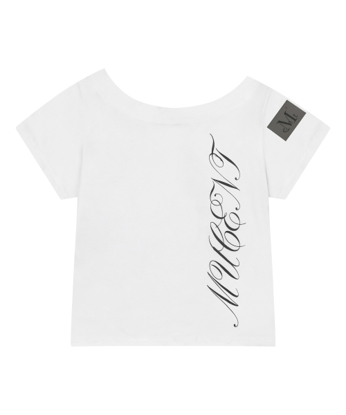 ETHER ANGEL WINGS ONE SHOULDER HALF T (2COLOR)