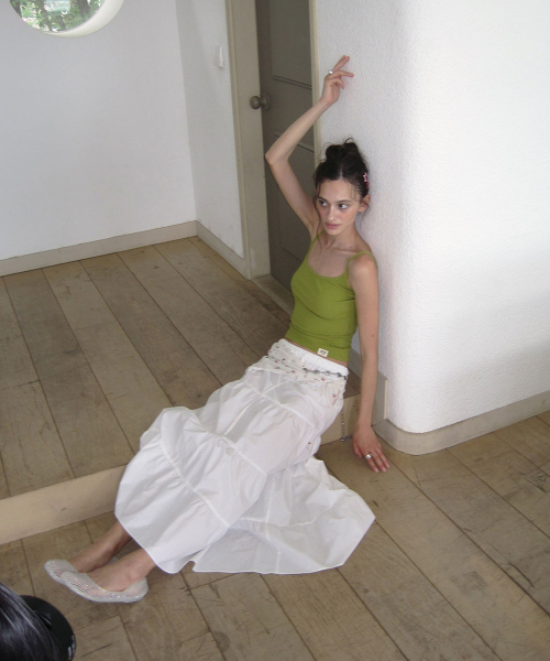 Alba banding long skirt - Ivory