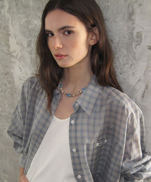 Orbit check shirt - Skyblue