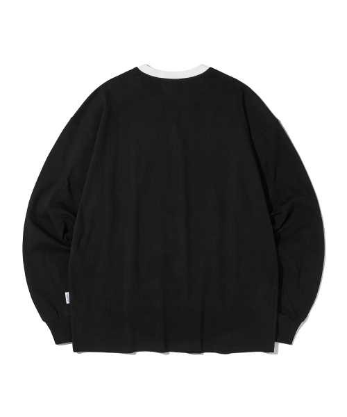 Football Jersey Long Sleeve T-Shirt_Black