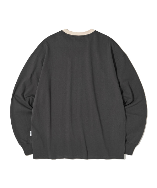 Football Jersey Long Sleeve T-Shirt_Charcoal