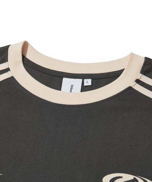Football Jersey Long Sleeve T-Shirt_Charcoal