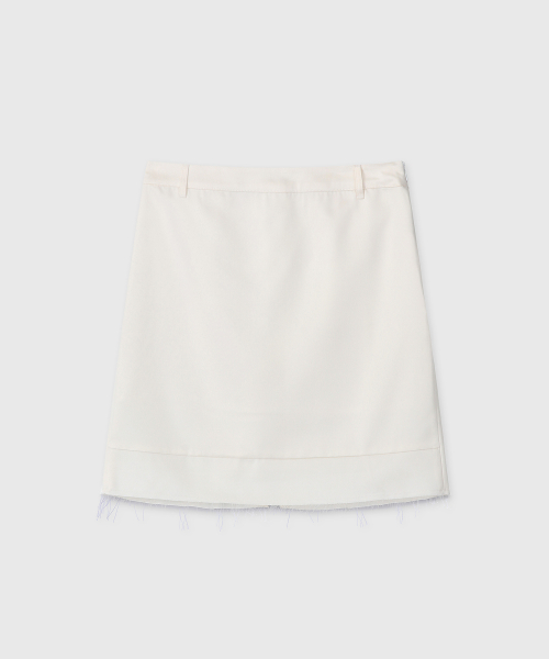 SATIN MIDI SKIRT (IVORY)