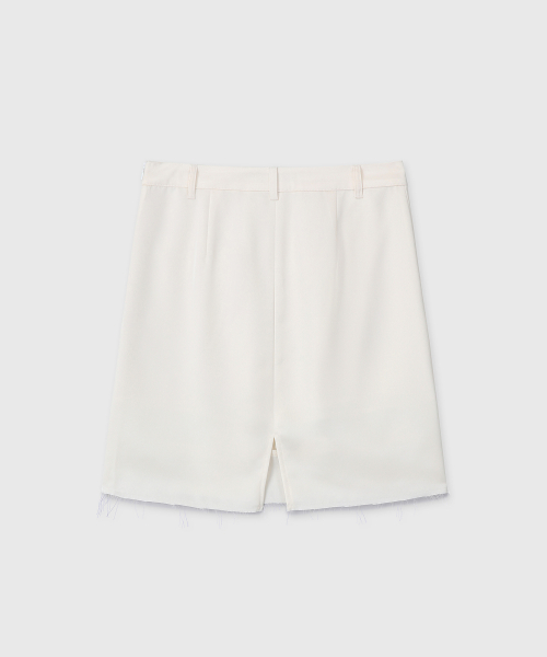 SATIN MIDI SKIRT (IVORY)