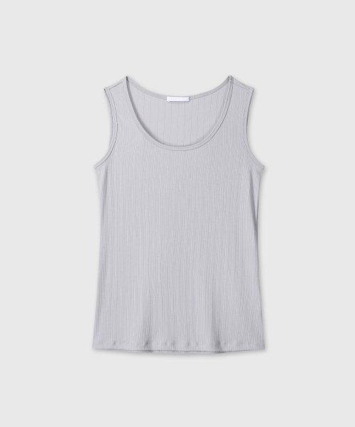 RIBBED SOFT SLEEVELESS (LIGHT GRAY)