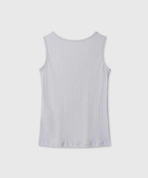 RIBBED SOFT SLEEVELESS (LIGHT GRAY)