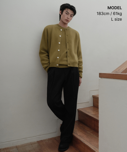 [빅토리아 울] 라운드 넥 크롭 가디건 (4 colors)