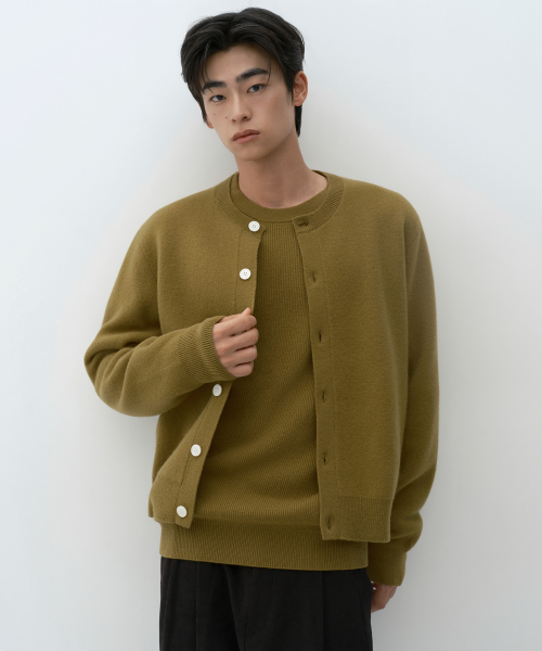 [빅토리아 울] 라운드 넥 크롭 가디건 (4 colors)