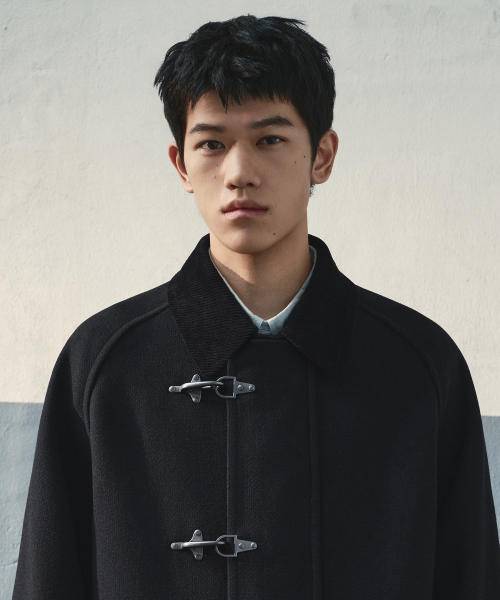 울 블렌드 파이어맨 하프 코트