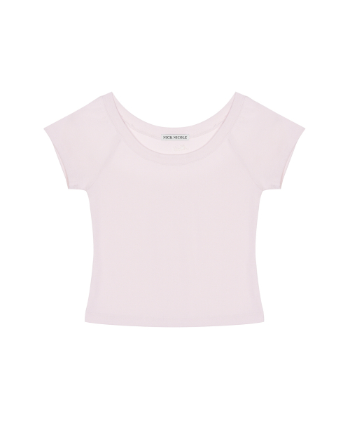 RAGLAN SCOOP NECK TOP_PINK