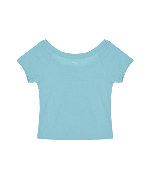 RAGLAN SCOOP NECK TOP_BLUE