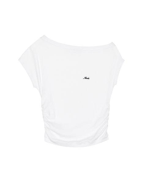 OFF SHOULDER BOAT NECK TOP_IVORY