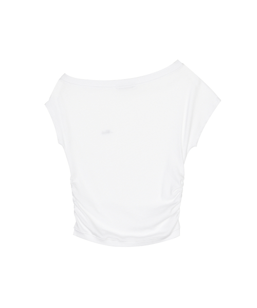OFF SHOULDER BOAT NECK TOP_IVORY
