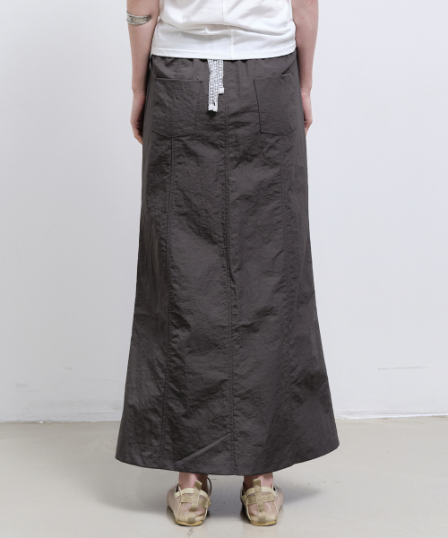 PANEL LONG SKIRT_CHARCOAL