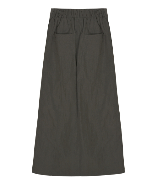 PANEL LONG SKIRT_CHARCOAL