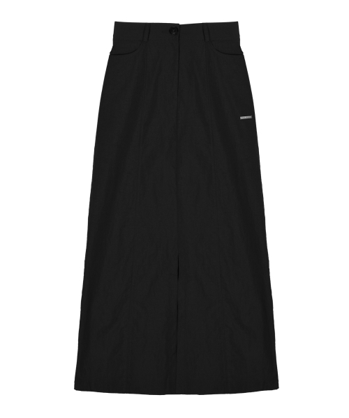 PANEL LONG SKIRT_BLACK
