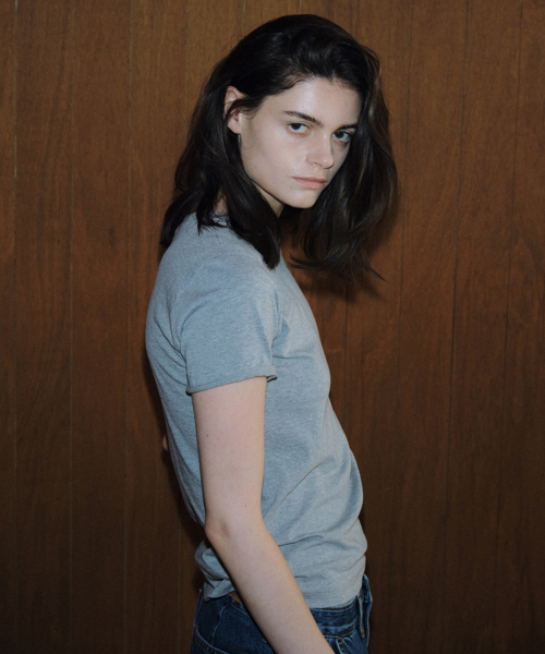 Cutting Round Tee_Melange Gray