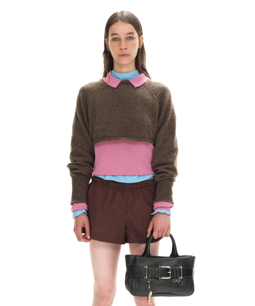 TOTE BROCLE MINI [STAIN BROWN]