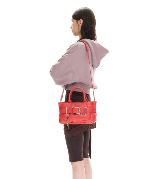 TOTE BROCLE MINI [AGED RED]