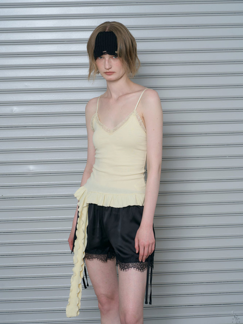 STRAP POINT SATIN PANTS (BLACK COLOR)