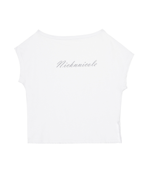 LETTERING OFF SHOULDER TOP_IVORY