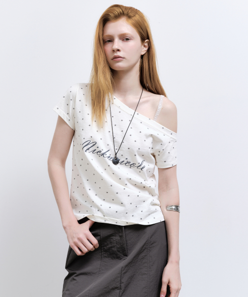 STAR LETTERING OFF SHOULDER TOP_CREAM