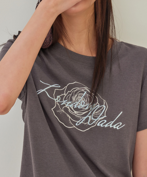 Rose Modal T-Shirt, BROWN