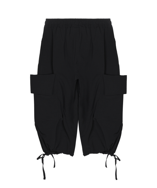 BERMUDA UTILITY CARGO PANTS_BLACK