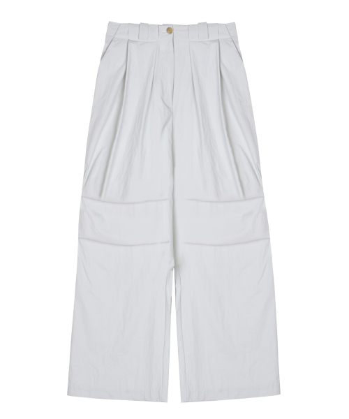 VOLUME TUCK WIDE PANTS_SKY BLUE
