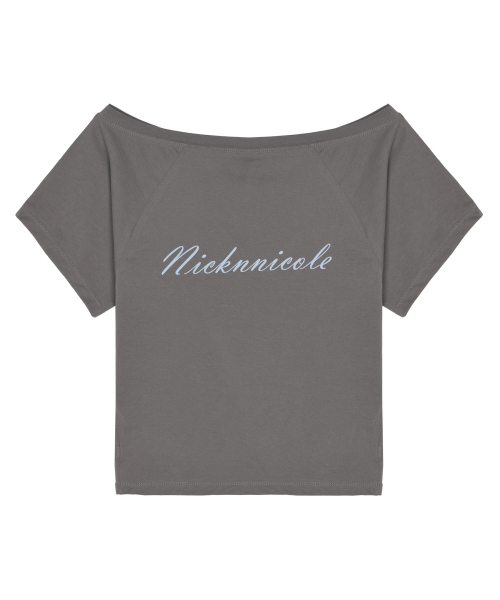 RAGLAN LETTERING TOP_CHARCOAL