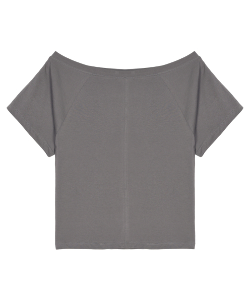RAGLAN LETTERING TOP_CHARCOAL