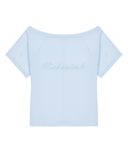 RAGLAN LETTERING TOP_SKY BLUE