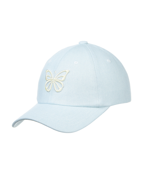 VINTAGE BUTTERFLY BLINK BALL CAP_DENIM SKY BLUE