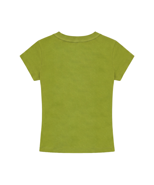 Luv Chain Glitter Tee_Olive
