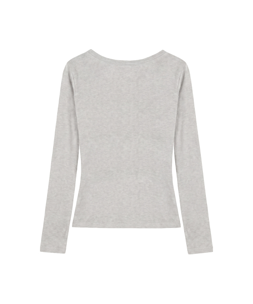 Mood signal Long sleeve tee_Light Gray
