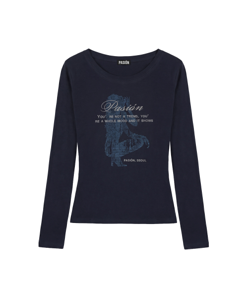 Mood signal Long sleeve tee_Navy