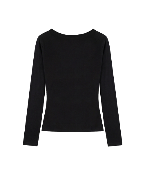 Mood signal Long sleeve tee_Black