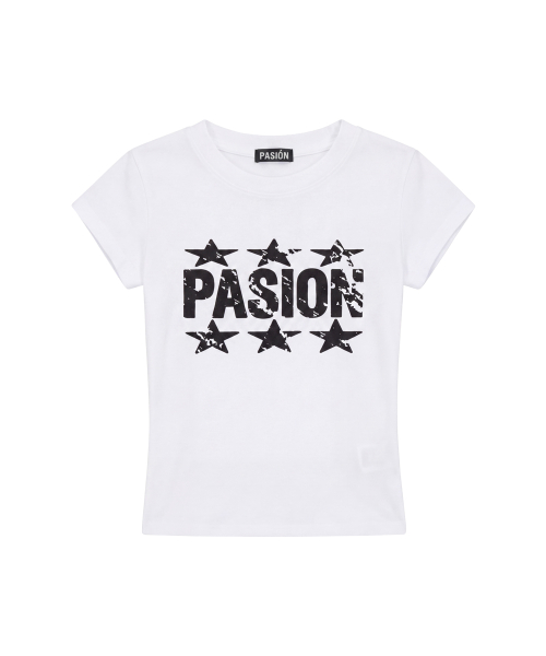 Dirty Star Sleeve Tee_White