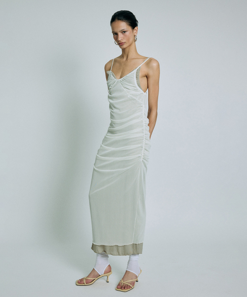 Mesh Strap Dress (4COLOR)
