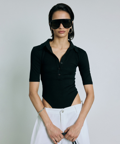 Collar Bodysuit (3COLOR)
