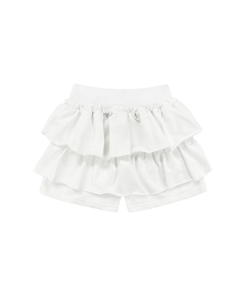 Ruffle Pop Mini Skirt_White