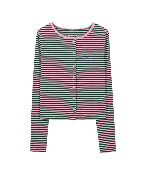 Sugar Stripe Cardigan_Green-Purple