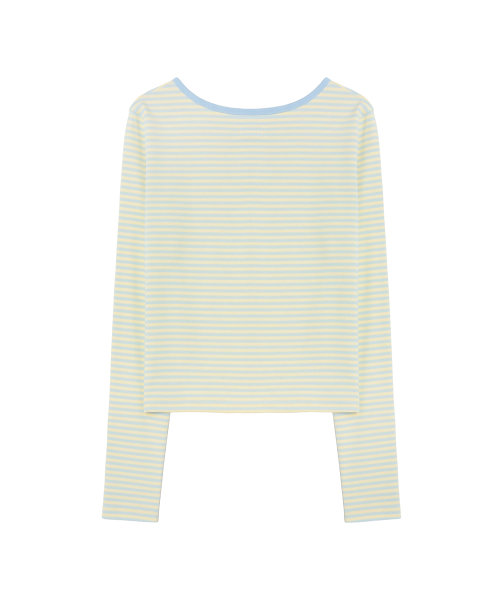 Sugar Stripe Cardigan_Lemon-Blue