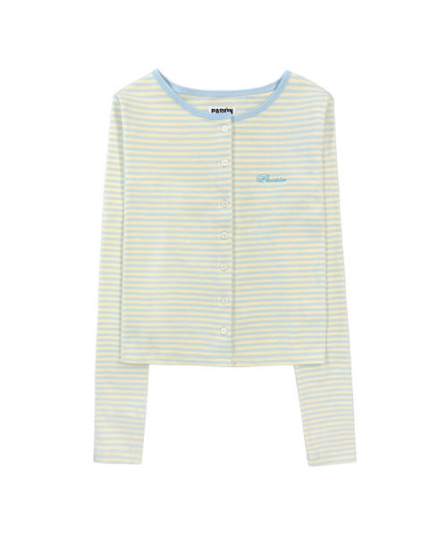 Sugar Stripe Cardigan_Lemon-Blue
