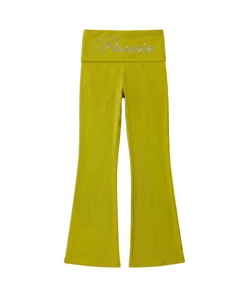 Slim Crystal Glam Pants_Olive