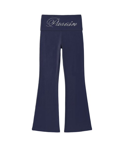 Slim Crystal Glam Pants_Navy